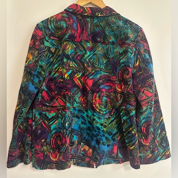 Chico's Multicolor Abstract Jacket - Picture 6 of 11